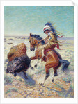 Chief Spotted Tail Shooting Buffalo by Louis Maurer