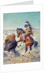 Chief Spotted Tail Shooting Buffalo by Louis Maurer