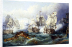 The Battle of Trafalgar by follower of Philip James de Loutherbourg by Anonymous