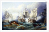 The Battle of Trafalgar by follower of Philip James de Loutherbourg by Anonymous