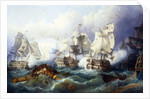 The Battle of Trafalgar by follower of Philip James de Loutherbourg by Anonymous