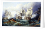 The Battle of Trafalgar by follower of Philip James de Loutherbourg by Anonymous