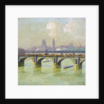 Waterloo Bridge and Hungerford Bridge with the Houses of Parliament Beyond by Emile Claus