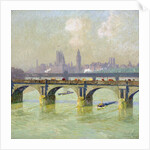 Waterloo Bridge and Hungerford Bridge with the Houses of Parliament Beyond by Emile Claus