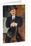 Seated Man (Leaning on a Cane) by Amedeo Modigliani
