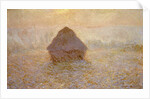 Haystacks, Sun on the Mist by Claude Monet