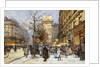 Figures on Le Boulevard St. Denis at Twilight by Eugene Galien-Laloue