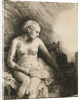 A Woman At The Bath With A Hat Beside Her by Rembrandt van Rijn