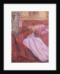 Woman Sitting on a Red Settee by Henri de Toulouse-Lautrec