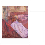 Woman Sitting on a Red Settee by Henri de Toulouse-Lautrec