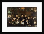 A Group Portrait of Teachers and School Children in a Classroom by Francois Trichot-Garnerie