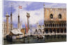 The Piazzetta di San Marco, Venice by Carl Friedrich Heinrich Werner