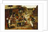 Peasants Merrymaking Outside the Swan Inn in a Village Street by Pieter Brueghel the Younger