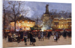 La Fete, Place de la Republique, Paris by Eugene Galien-Laloue