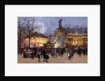 La Fete, Place de la Republique, Paris by Eugene Galien-Laloue