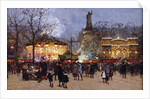 La Fete, Place de la Republique, Paris by Eugene Galien-Laloue
