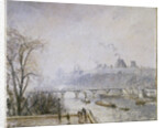 The Louvre and the Seine from the Pont Neuf - Morning Mist by Camillle Pissarro