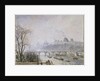 The Louvre and the Seine from the Pont Neuf - Morning Mist by Camillle Pissarro