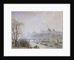 The Louvre and the Seine from the Pont Neuf - Morning Mist by Camillle Pissarro