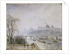 The Louvre and the Seine from the Pont Neuf - Morning Mist by Camillle Pissarro