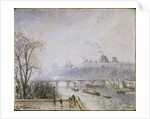 The Louvre and the Seine from the Pont Neuf - Morning Mist by Camillle Pissarro