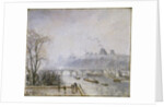 The Louvre and the Seine from the Pont Neuf - Morning Mist by Camillle Pissarro