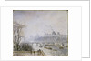 The Louvre and the Seine from the Pont Neuf - Morning Mist by Camillle Pissarro