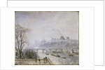 The Louvre and the Seine from the Pont Neuf - Morning Mist by Camillle Pissarro