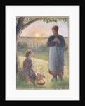 Country Women Chatting, Sunset, Eragny by Camillle Pissarro