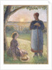 Country Women Chatting, Sunset, Eragny by Camillle Pissarro