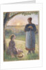 Country Women Chatting, Sunset, Eragny by Camillle Pissarro