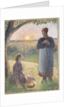 Country Women Chatting, Sunset, Eragny by Camillle Pissarro