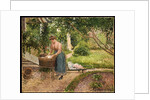 Washerwoman at Eragny by Camillle Pissarro