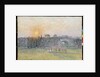 Sunset, Bazincourt by Camillle Pissarro