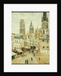Rue de L'Epicerie in Rouen on a Gray Morning by Camillle Pissarro