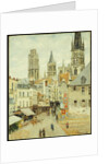 Rue de L'Epicerie in Rouen on a Gray Morning by Camillle Pissarro