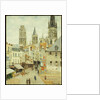 Rue de L'Epicerie in Rouen on a Gray Morning by Camillle Pissarro