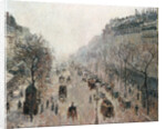 Boulevard Montmartre on a Sunny Foggy Morning by Camillle Pissarro