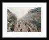 Boulevard Montmartre on a Sunny Foggy Morning by Camillle Pissarro