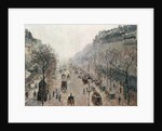 Boulevard Montmartre on a Sunny Foggy Morning by Camillle Pissarro