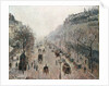 Boulevard Montmartre on a Sunny Foggy Morning by Camillle Pissarro