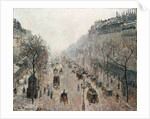 Boulevard Montmartre on a Sunny Foggy Morning by Camillle Pissarro