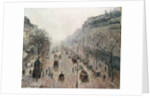 Boulevard Montmartre on a Sunny Foggy Morning by Camillle Pissarro