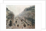 Boulevard Montmartre on a Sunny Foggy Morning by Camillle Pissarro