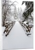 Footbridge covered in snow, Silver Falls State Park, Oregon, USA by Anonymous
