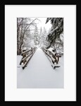 Footbridge covered in snow, Silver Falls State Park, Oregon, USA by Anonymous