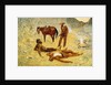 He Lay Where He Had Been Jerked, Still as a Log by Frederic Remington