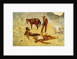 He Lay Where He Had Been Jerked, Still as a Log by Frederic Remington