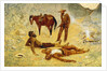 He Lay Where He Had Been Jerked, Still as a Log by Frederic Remington