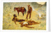 He Lay Where He Had Been Jerked, Still as a Log by Frederic Remington